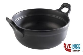 0 PADELLA-COCOTTE MELAMINA NERO CM.21XH.9 CON MANICI E PIEDINI ANTISCIVOLO 85150 APS  ASSHEUER POTT GMBH E CO KG