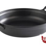 0 PADELLA-COCOTTE MELAMINA NERO CM.28XH.9 CON MANICI E PIEDINI ANTISCIVOLO 85151 APS  ASSHEUER POTT GMBH E CO KG