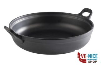 0 PADELLA-COCOTTE MELAMINA NERO CM.28XH.9 CON MANICI E PIEDINI ANTISCIVOLO 85151 APS  ASSHEUER POTT GMBH E CO KG