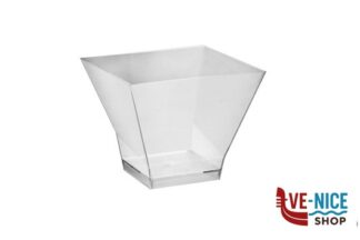 plastica PAGODA TRASPARENTE-CONFEZIONE 25 BICCHIERI COPPETTA CL 9 GOLD PLAST