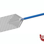 mondo cottura AZZURRA - PALA PINSA FORATA IN ALLUMINIO, RETTANGOLARE CM.40X23 CON MANICO DA CM.60     AM-2340F GI METAL