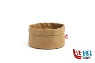 cestini per il pane PANERAS Y ENFRIADOR-PORTA PANE IN TESSUTO KRAFT TONDO CM 17 H.12 7455 - LAVABILE- COMAS