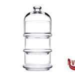 alzate PATISSERIE-SET 3 CONTENITORI CON CUPOLA CM 8,2X22H 96815 PASABAHCE