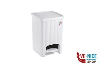 igiene e pulizia PATTUMIERA MARGHERITA QUADRA LITRI 20 CON PEDALE BIANCA STEFANPLAST