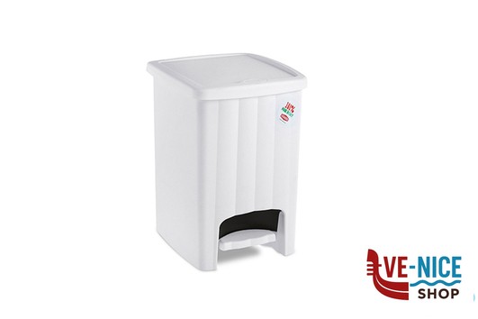 igiene e pulizia PATTUMIERA MARGHERITA QUADRA LITRI 20 CON PEDALE BIANCA STEFANPLAST