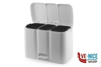 0 PATTY 3-PATTUMIERA PER RACCOLTA DIFFERENZIATA A 3 SCOMPARTI IN COLORI ASSORTITI TONTARELLI