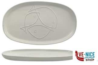ceramica PELAGO-PIATTO OVALE CM.37,5X21,5 IN GRES PORCELLANATO IMPORT TAVOLA PROFESSIONAL