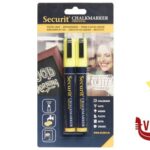 altri SET 2 PENNARELLI A GESSO LIQUIDO SINGOLO, PUNTA MEDIA 2-6 MM, COLORE GIALLO IN BLISTER     BL-SMA510-YE SECURIT