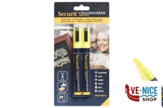 altri SET 2 PENNARELLI A GESSO LIQUIDO SINGOLO, PUNTA MEDIA 2-6 MM, COLORE GIALLO IN BLISTER BL-SMA510-YE SECURIT