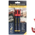 altri SET 2 PENNARELLI A GESSO LIQUIDO SINGOLO, PUNTA MEDIA 2-6 MM, COLORE ROSSO IN BLISTER     BL-SMA510-RD SECURIT