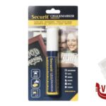 PENNARELLO A GESSO LIQUIDO SINGOLO, PUNTA GRANDE 7-15 MM, COLORE BIANCO IN BLISTER   BL-SMA720-WT SECURIT altri 12 pezzi