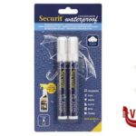 altri SET 2 PENNARELLI A GESSO LIQUIDO RESISTENTI ALL'ACQUA, PUNTA MEDIA 2-6 MM A SCALPELLO, COLORE BIANCO BL-SMA610-WT SECURIT