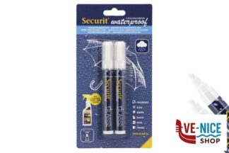 altri SET 2 PENNARELLI A GESSO LIQUIDO RESISTENTI ALL'ACQUA, PUNTA MEDIA 2-6 MM A SCALPELLO, COLORE BIANCO BL-SMA610-WT SECURIT