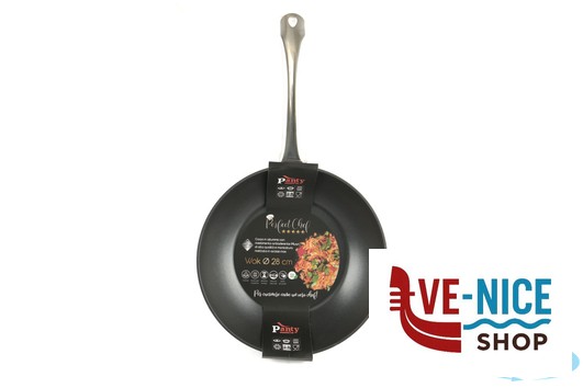 antiederente PERFECT CHEF-WOK CM.28 MANICO INOX IMPORT COTTURA - immagine 5