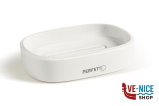 accessori bagno PERFETTO-PORTASAPONE IN POLIPROPILENE BIANCO CM 13X3X8 LA PIACENTINA