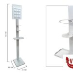 arredamento PIANTANA INOX C.SUPP.GEL E GUANTI GRIGIA PG01-G TECHNOMAX SRL