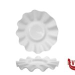 ceramica PIERROT - PIATTO VETRO BIANCO  TONDO CM 25 INTERNO CM 10 IMPORT TAVOLA PROFESSIONAL