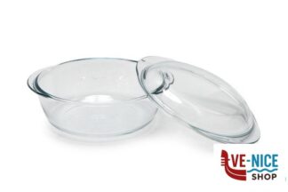 pirofile PYREX - CASSERUOLA TONDA CON COPERCHIO LT.1,3 - CASSERUOLA LT.1,1 COPERCHIO LT.0,3 CM.21X18X8,5H ARC INTERNATIONAL COOKWARE