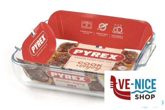 vetro PIREX - TEGLIA QUADRA FRIGGITRICE AD ARIA CM 25X21XH.6 LT.2 ARC INTERNATIONAL COOKWARE - immagine 3