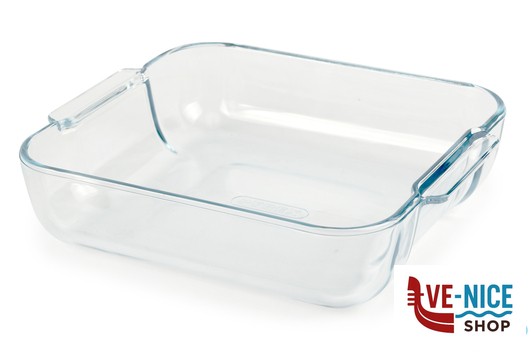 vetro PIREX - TEGLIA QUADRA FRIGGITRICE AD ARIA CM 25X21XH.6 LT.2 ARC INTERNATIONAL COOKWARE