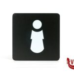 segnaletiche PITTOGRAMMI PVC NERO - DONNA 16X16 PR2-D STILCASA