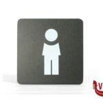 segnaletiche PITTOGRAMMI PVC NERO - UOMO CM 16X16 PR1-U STILCASA