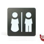 segnaletiche PITTOGRAMMI PVC NERO - UOMO-DONNA CM 16X16 PR3-UD STILCASA