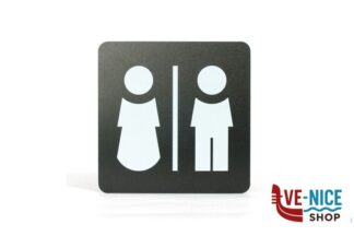 segnaletiche PITTOGRAMMI PVC NERO - UOMO-DONNA CM 16X16 PR3-UD STILCASA