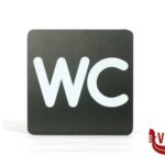 segnaletiche PITTOGRAMMI PVC NERO - WC CM 16X16 PR10-W STILCASA