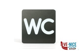 segnaletiche PITTOGRAMMI PVC NERO - WC CM 16X16 PR10-W STILCASA