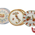 pizza PIZZA HANDMADE - SET 6 PIATTI PIZZA CM.31 ASSORTITI 2 PER DECORO ITALY, VESPA, LOVE SATURNIA