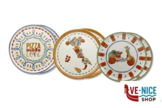 pizza PIZZA HANDMADE - SET 6 PIATTI PIZZA CM.31 ASSORTITI 2 PER DECORO ITALY, VESPA, LOVE SATURNIA