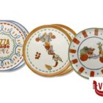 pizza PIZZA HANDMADE - SET 6 PIATTI PIZZA CM.33 ASSORTITI 2 PER DECORO ITALY,VESPA,LOVE SATURNIA