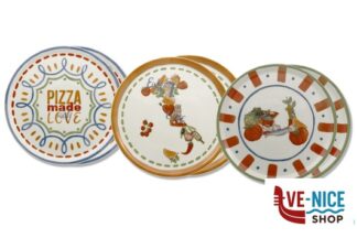 pizza PIZZA HANDMADE - SET 6 PIATTI PIZZA CM.33 ASSORTITI 2 PER DECORO ITALY,VESPA,LOVE SATURNIA