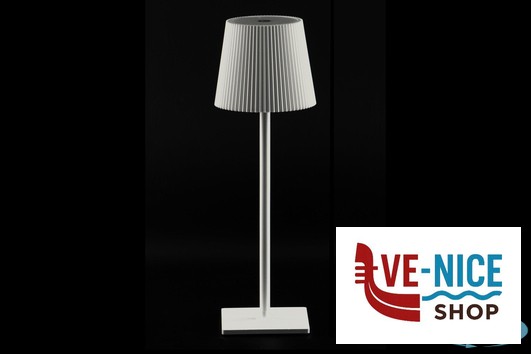 lampade PLISSE-LAMPADA TAVOLO LED CM.10XH.34 BIANCA IMPORT TAVOLA PROFESSIONAL - immagine 2
