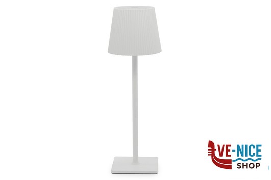 lampade PLISSE-LAMPADA TAVOLO LED CM.10XH.34 BIANCA IMPORT TAVOLA PROFESSIONAL