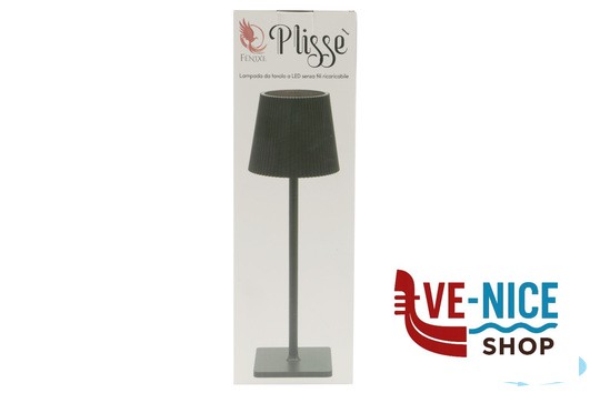 lampade PLISSE-LAMPADA TAVOLO LED CM.10XH.34 NERA IMPORT TAVOLA PROFESSIONAL - immagine 4