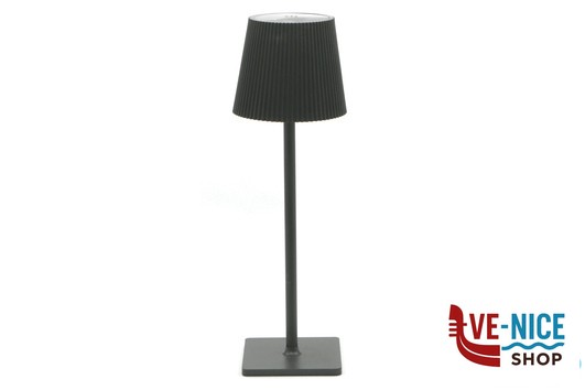 lampade PLISSE-LAMPADA TAVOLO LED CM.10XH.34 NERA IMPORT TAVOLA PROFESSIONAL