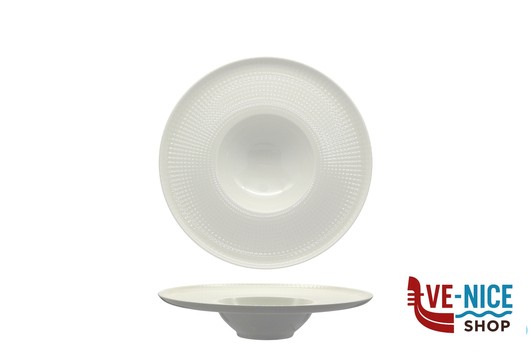 fondo POINT- PIATTO PASTA GOURMET CM 22 A FALDA ARIANE FINE PORCELAIN