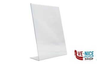 arredamento PORTA POSTER DA TAVOLO IN ACRILICO FORMATO INCLINATO A L A4, CM 21,2X32X8,1 PFT-ACL-A4 SECURIT