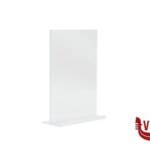 arredamento PORTAPOSTER DA TAVOLO IN ACRILICO FORMATO RETTO A L A6, CM 10,7X15,5X4,7     PFT-ACV-A6 SECURIT