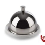 ciotolina PORTABURRO IN PORCELLANA CM.9 H.7 COPERCHIO INOX 18/8 15921 APS  ASSHEUER POTT GMBH E CO KG