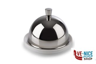 ciotolina PORTABURRO IN PORCELLANA CM.9 H.7 COPERCHIO INOX 18/8 15921 APS ASSHEUER POTT GMBH E CO KG