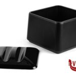 glacette/secchiello ghiaccio PORTAGHIACCIO QUADRO CON COPERCHIO NERO MC DI MONTAGNER