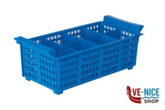 pulizia-igiene PORTAPOSATE 8 SCOMPARTI BLU CM.43,0X20,5XH.14 X LAVASTOVIGLIE RCEST08 INOX MACEL