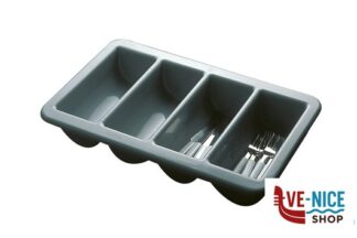 0 PORTAPOSATE 4 POSTI GN 1.1 CM.53X32,5 H.10 POLIPROPILENE GRIGIO, IMPILABILE 11955 APS  ASSHEUER POTT GMBH E CO KG