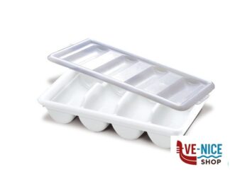 porta posate PORTAPOSATE SELF-SERVICE SENZA COPERCHIO COLORI ASSORTITI BIANCO - GRIGIO GIGANPLAST