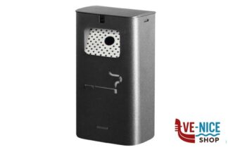 posacenere POSACENERE MURALE IN ACCIAIO VERNICIATO NERO CM 17,5X10,5XH34 STILCASA