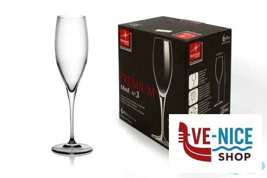 vetro PREMIUM-CONFEZIONE.6 CALICI CL 25 NR.3 CHAMPAGNE BORMIOLI ROCCO - immagine 3