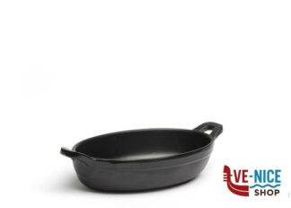 melamina PRESENTACION - MINI PIROFILA OVALE NERA IN MELAMINA CM15X8 H3 7633 COMAS